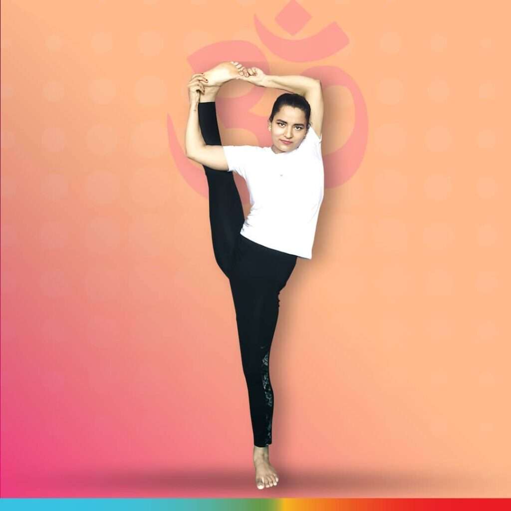 Yoga Teacher with advance pose